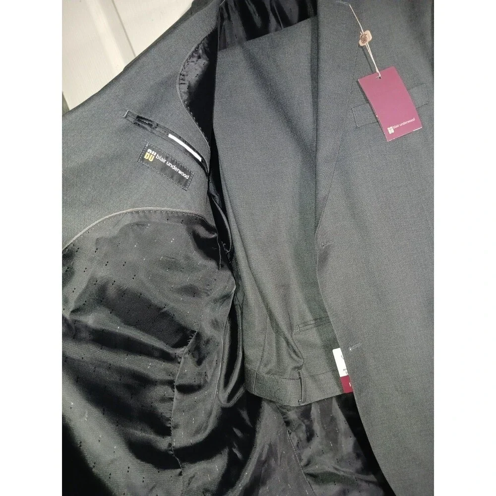 Blair Underwood Men's Black Suit 50L Jacket 45W Pants NWT
